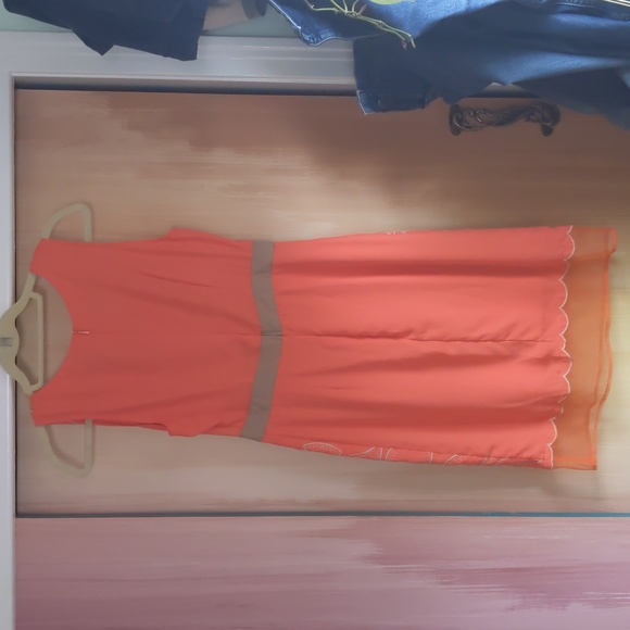 Ryu Coral lined sleeveless dress with mesh panels - Picture 2 of 16